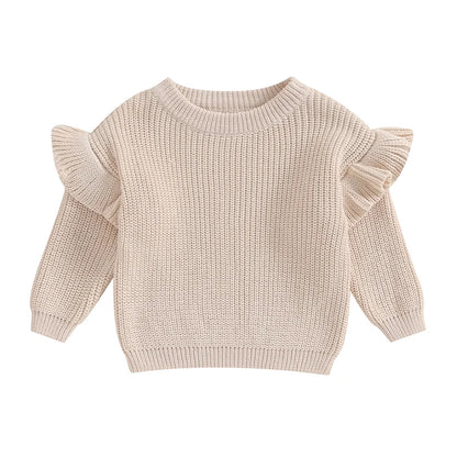 Ruffle Hug Knit Sweater Sweetness