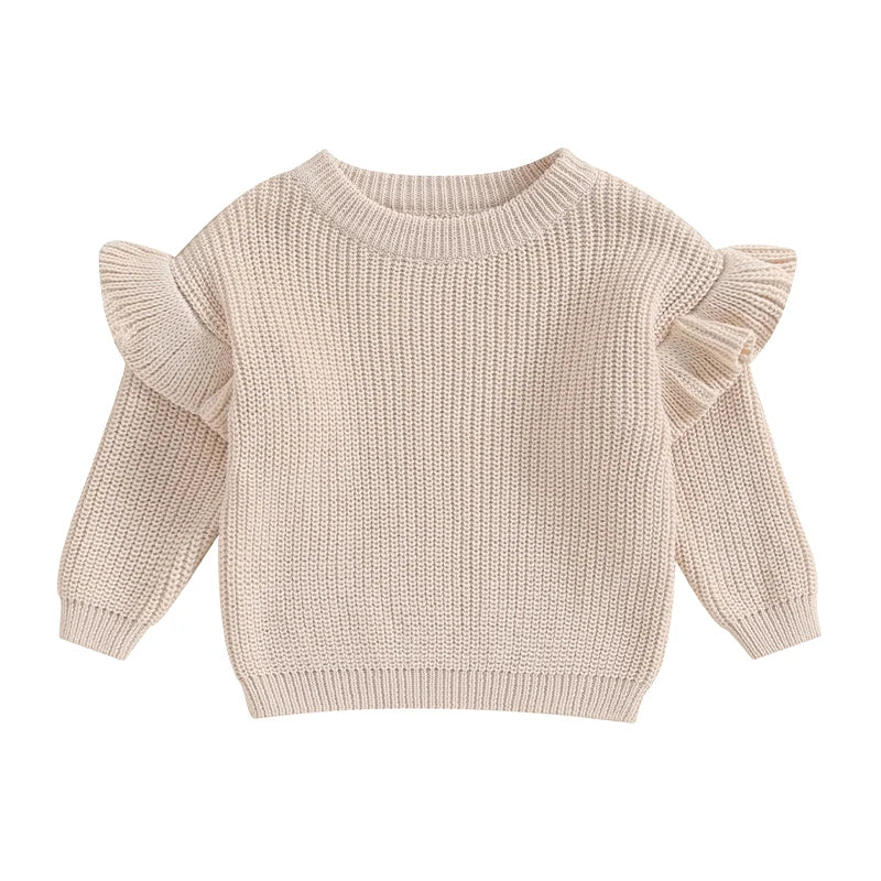 Ruffle Hug Knit Sweater Sweetness