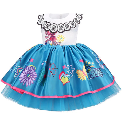 Girls’ Colorful Costume Dress with Accessories