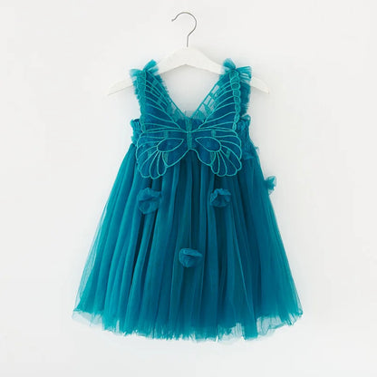 Girls’ Butterfly Fairy Dress with Wings