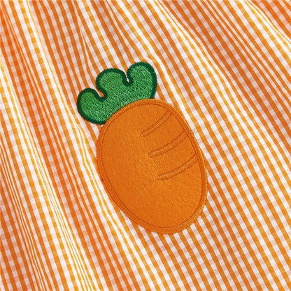 Carrot Gingham Girls’ Dress