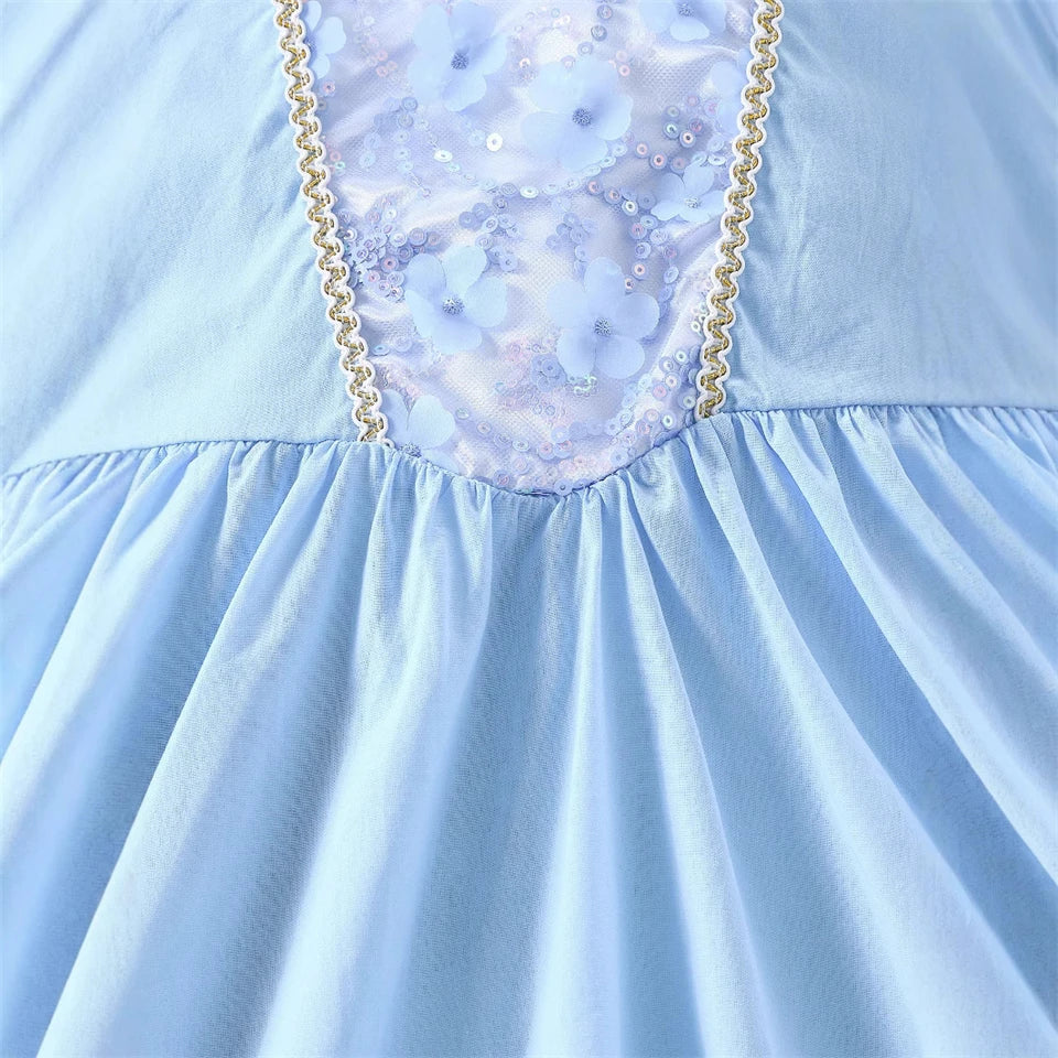 Sky Blue Princess Dress for Girls