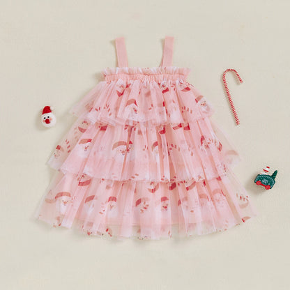 Santa Party Layered Tulle Dress