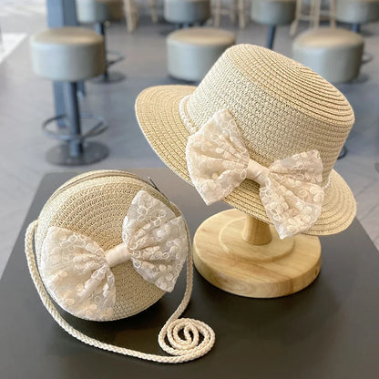 Princess Elegant Summer Hat & Bag Set for Girls