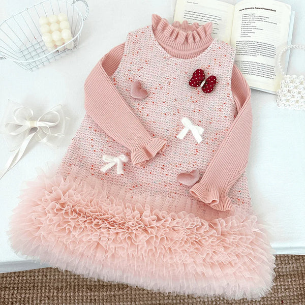 Set di abiti con ciondolo a forma di cuore autunnale