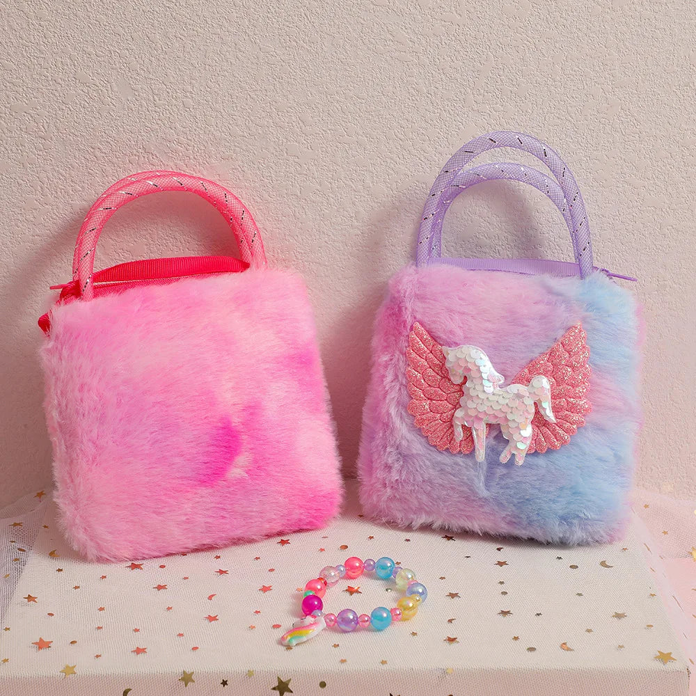 Plush Unicorn Kids Handbag