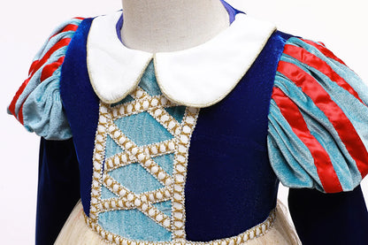 Vestido clásico de princesa de cuento de hadas con mangas largas