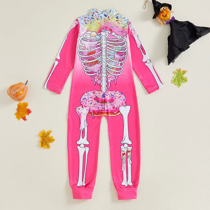Colorful Skeleton Jumpsuit for Kids