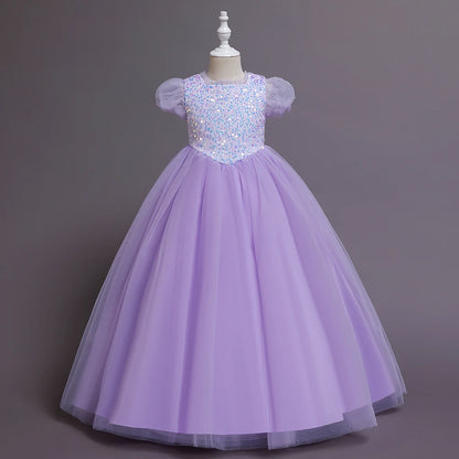 Long Princess Party Dress for Girls – Candy Colors Dream Look