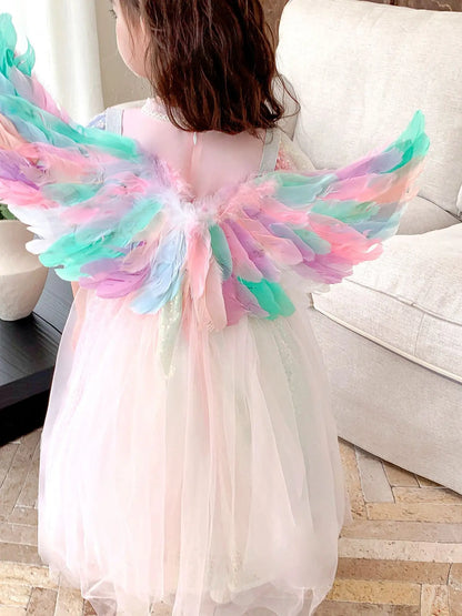 Rainbow Unicorn Princess Dress for Girls