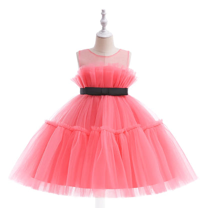 Regenbogen-Tüll-Prinzessinnen-Partykleid