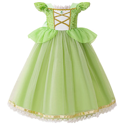 Green Princess Dress for Girls