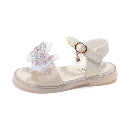 Prinzessinnen-Sandalen mit Kristallschleife