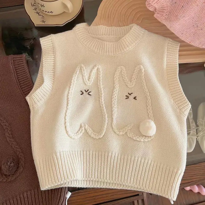 Bunny Knit & Jeans 3-Piece Girls' Set