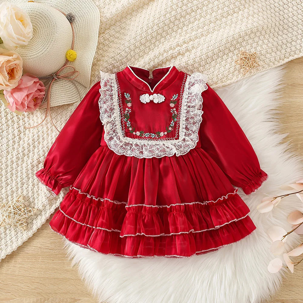 Baby Vintage Floral Lace Dress