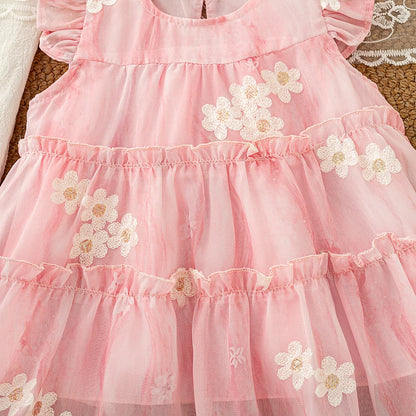 Girls’ Dress Floral Tulle