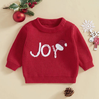 Baby Festive Knit Holiday Sweaters – Joy, Reindeer & Snowman Styles