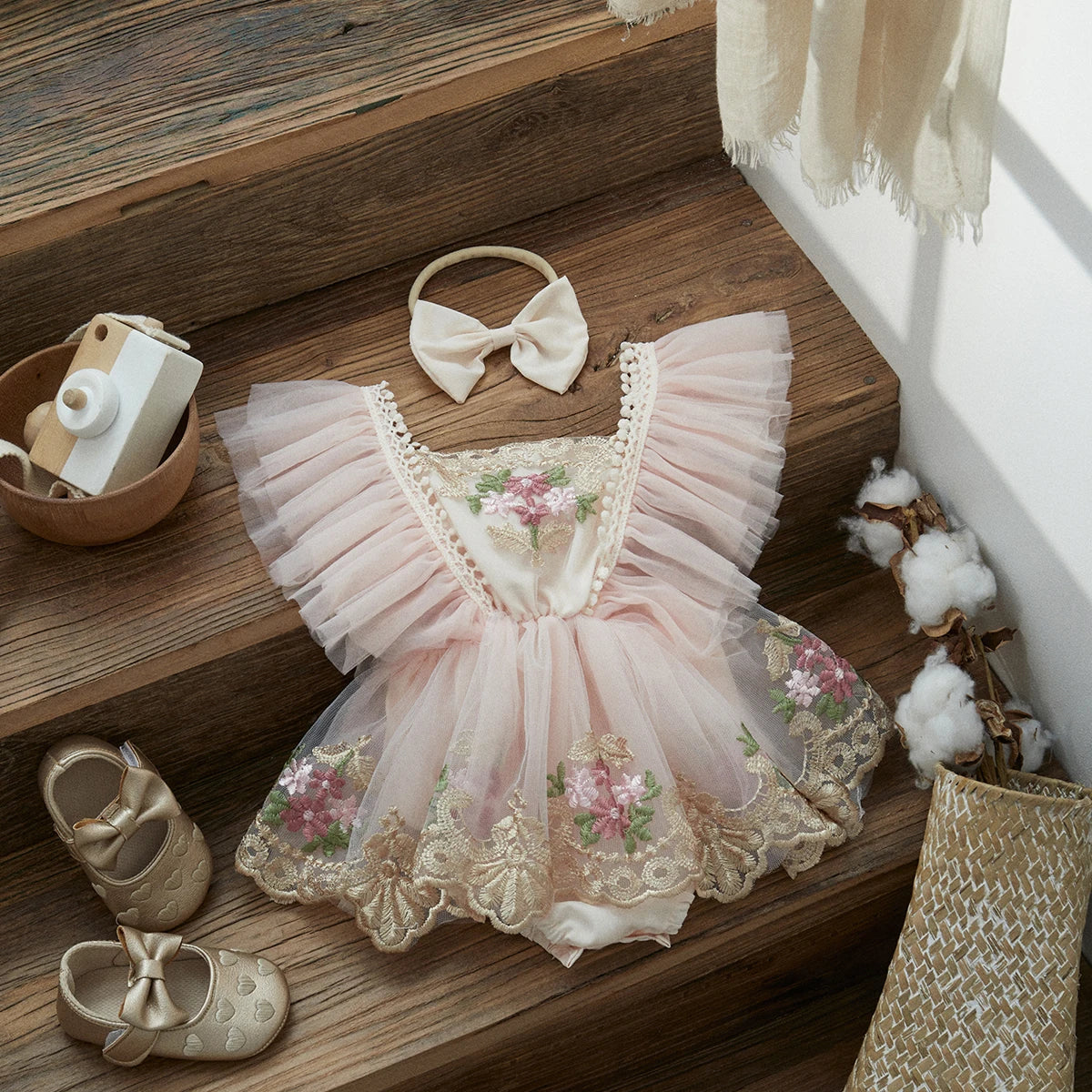Conjunto de pelele para bebé con estampado vintage Blossom