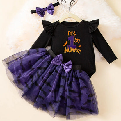 Baby Girl Halloween 3-Piece Set – "My 1st Halloween" Edition