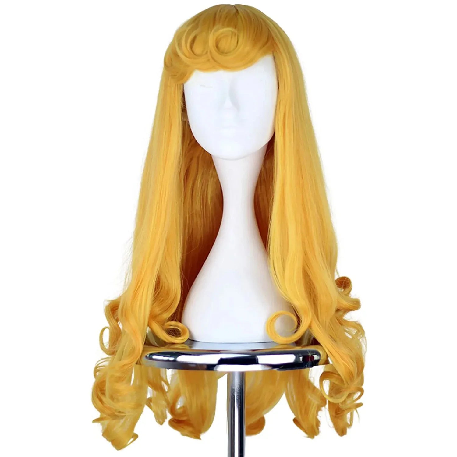 Schlafende Prinzessin Zubehörset – Lange blonde Perücke, Krone, Zauberstab und Handschuhe