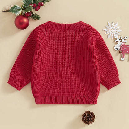 Baby Festive Knit Holiday Sweaters – Joy, Reindeer & Snowman Styles