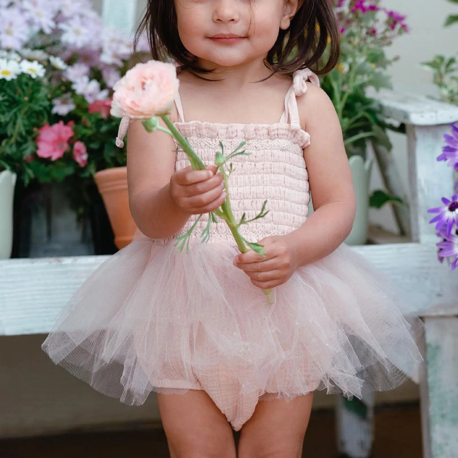Conjunto de mameluco de bebé de tul princesa