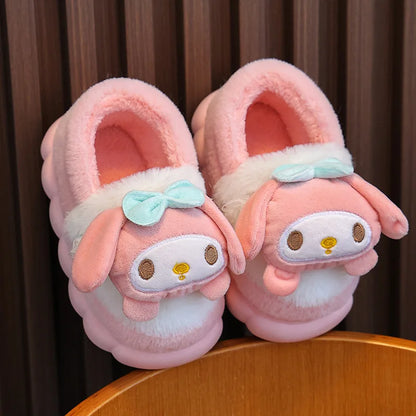 Whimsical Plush Slippers for Girls
