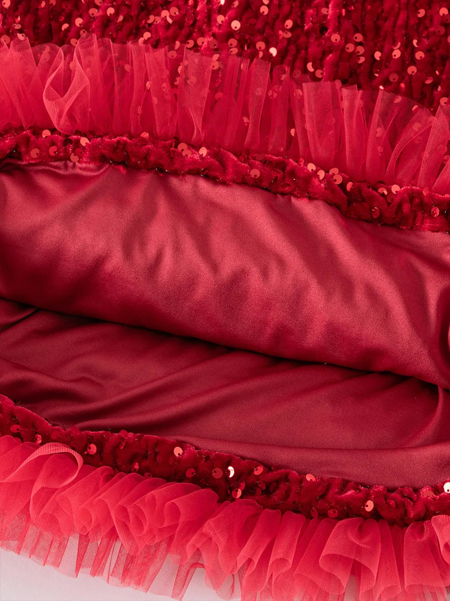 Red Sparkle Tutu Dress