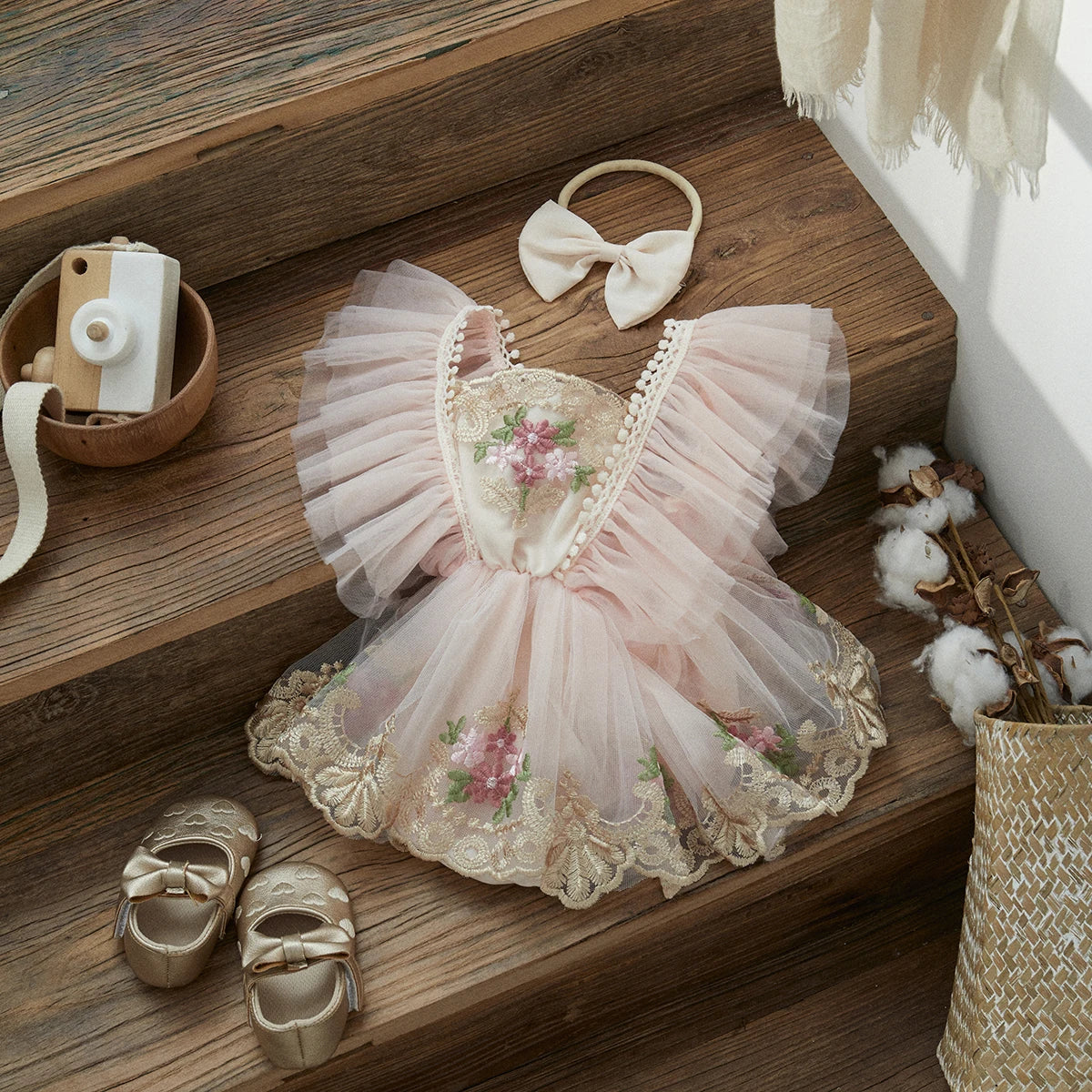 Conjunto de pelele para bebé con estampado vintage Blossom