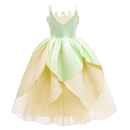 Disfraz de princesa flor verde para niña