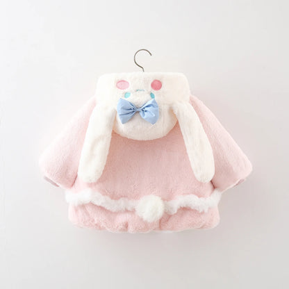 Baby Fluffy Bunny Ear Coat