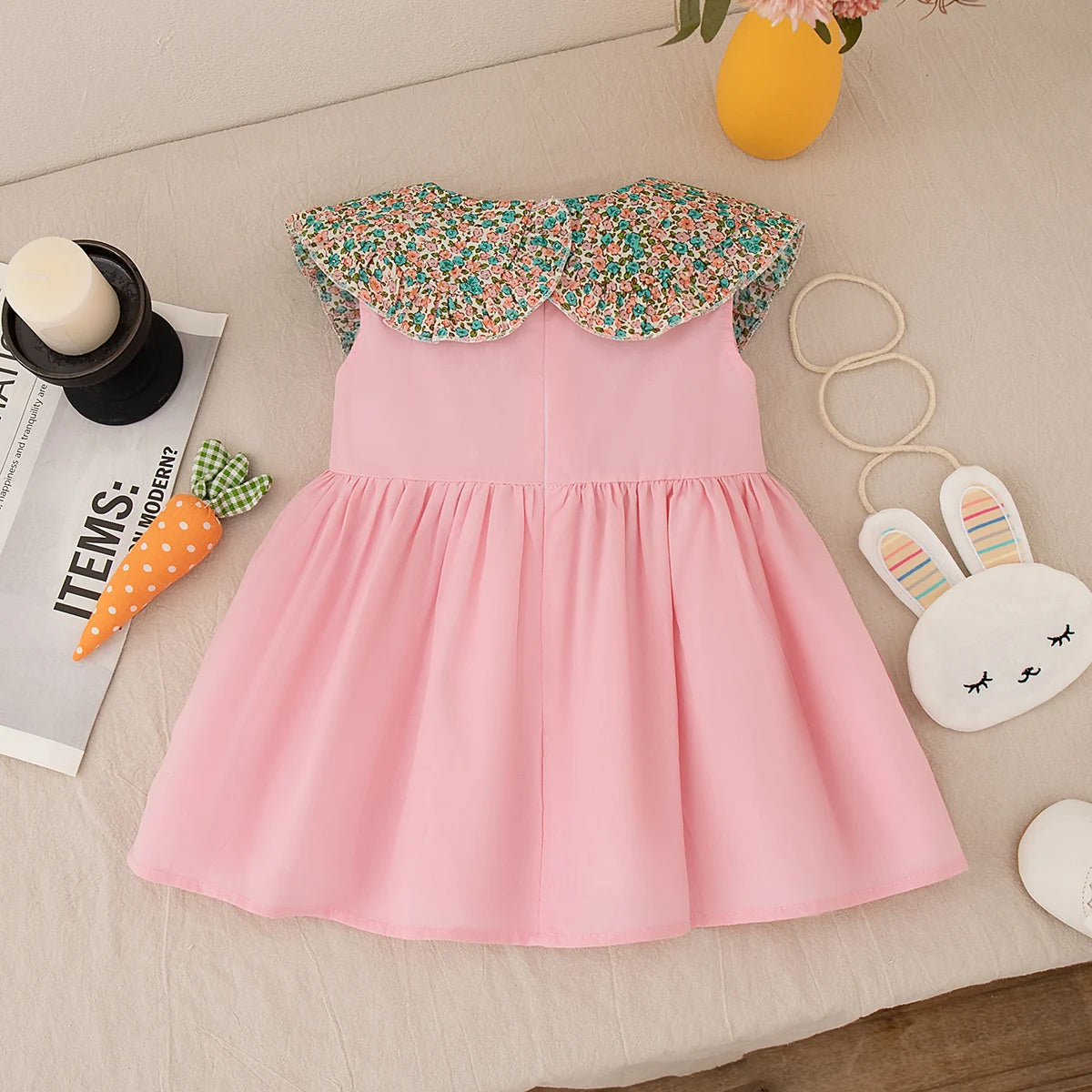 Bunny Girls’ Dress Coral Bloom