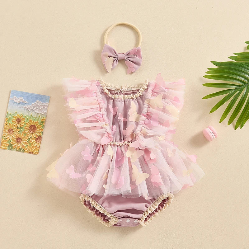 Conjunto de pelele para bebé con besos de mariposa