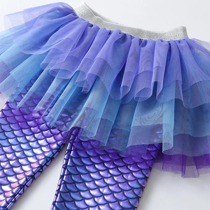 Leggings de tul de sirena holográficos