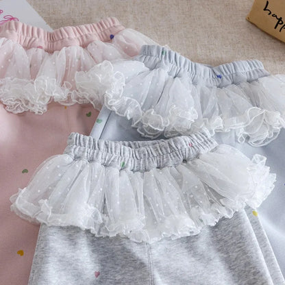 Heart Tulle Ruffle Pants