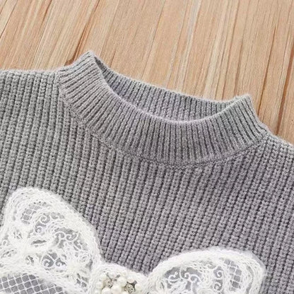 Glitzer-Schleifen-Strickset für Mädchen