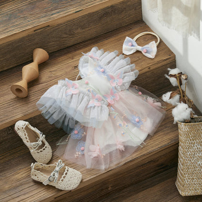 Conjunto de mameluco para bebé con estampado de mariposas