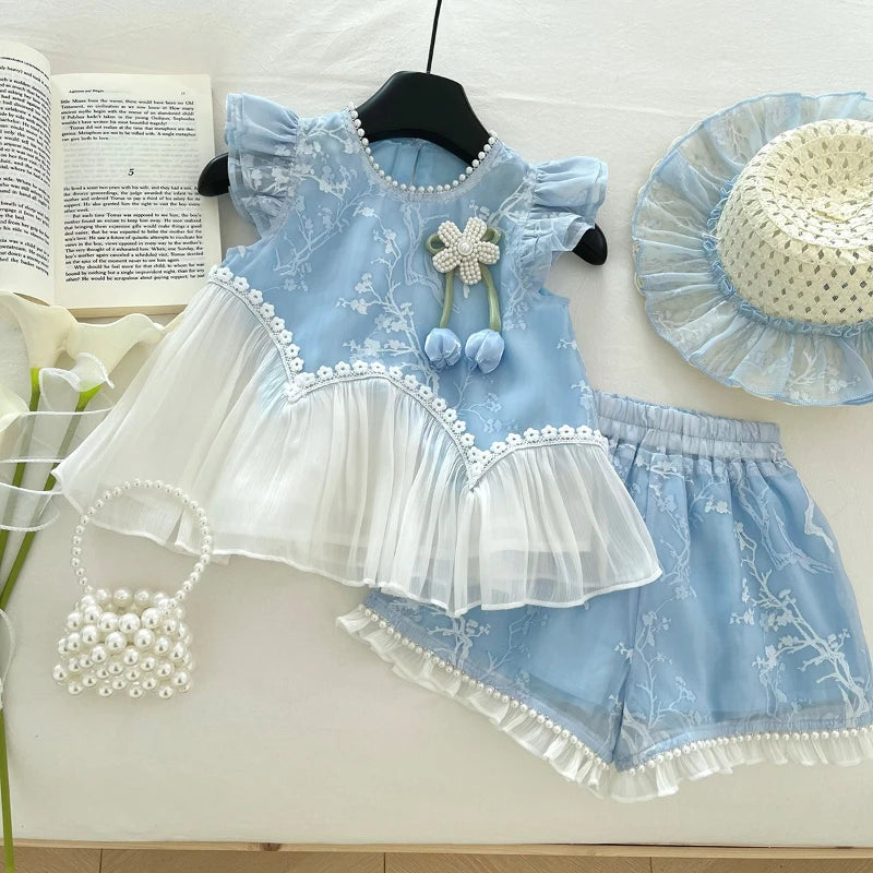 Blue Blossom Girls Set