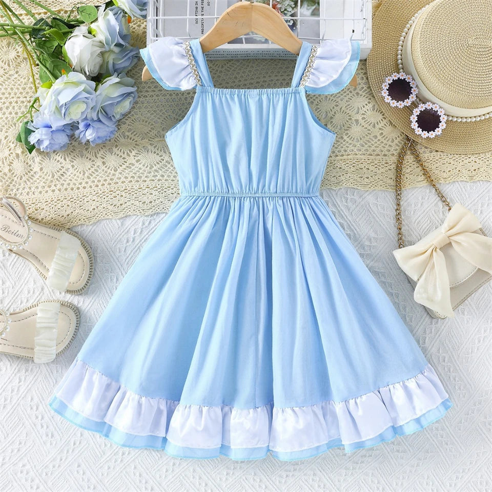 Sky Blue Princess Dress for Girls