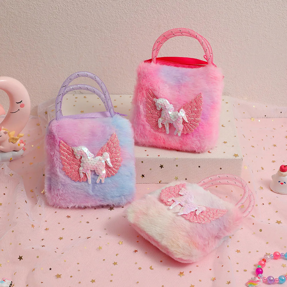 Plush Unicorn Kids Handbag