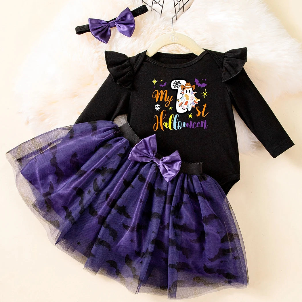 Baby Girl Halloween 3-Piece Set – "My 1st Halloween" Edition