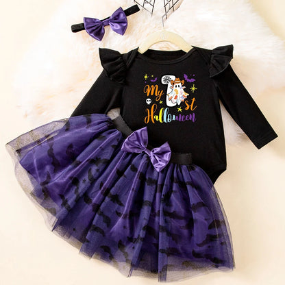 Baby Girl Halloween 3-Piece Set – "My 1st Halloween" Edition