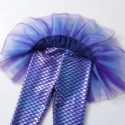 Leggings de tul de sirena holográficos