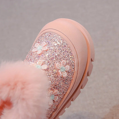 Glitter Blossom Winter Boots