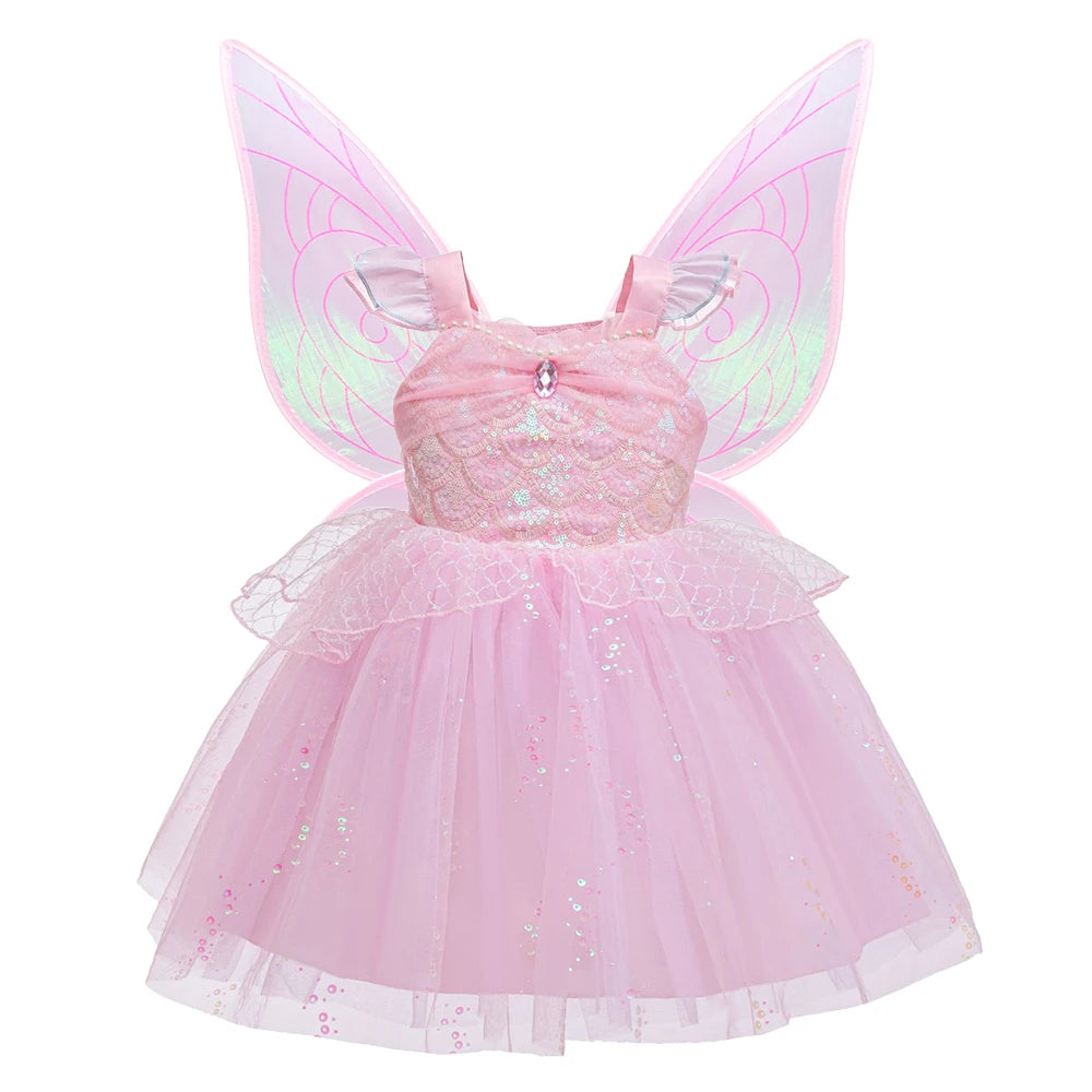 Pink Fairy Dress with Wings