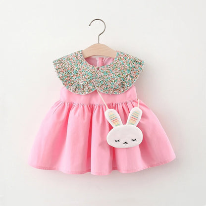 Bunny Girls’ Dress Coral Bloom