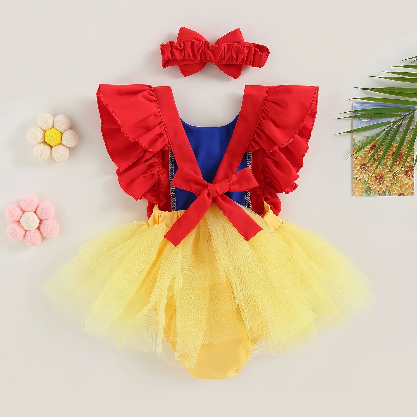 Royal Baby Tutu Strampler – Gelbe &amp; Rote Magic Edition