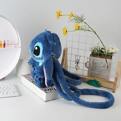 Plush Blue Character Backpack