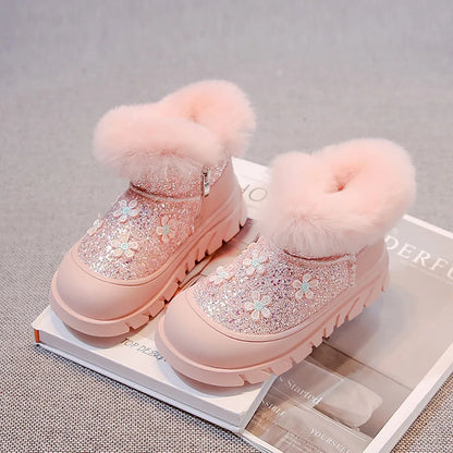 Glitter Blossom Winter Boots