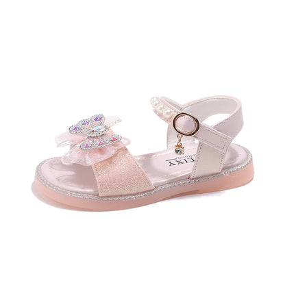 Prinzessinnen-Sandalen mit Kristallschleife